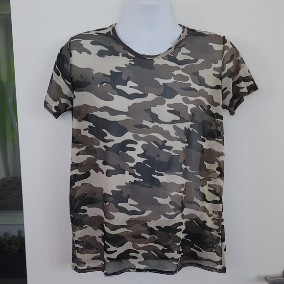 BOY'S UNDERWEAR Shirts Mens Sheer Camo Muscle Shirt Poshmark